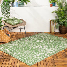 Load image into Gallery viewer, Forage Garden Outdoor Washable Rug Sage
