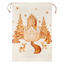 Load image into Gallery viewer, Gretel Printed Velvet Xmas Sack Cloud dust/Ginger
