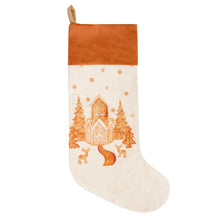 Load image into Gallery viewer, Gretel Printed Velvet Xmas Stocking Cloud dust/Ginger
