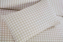 Load image into Gallery viewer, Gingham Check Duvet Set - Natural
