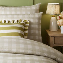 Load image into Gallery viewer, Hartsford Gingham Check Duvet Cover Set Neutral
