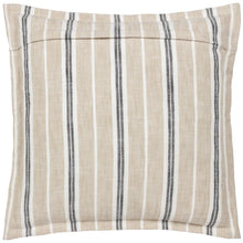 Load image into Gallery viewer, Hebble Striped Cushion - Natural/Black
