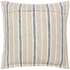 Hebble Striped Cushion - Natural/Black