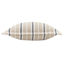 Load image into Gallery viewer, Hebble Striped Cushion - Natural/Black
