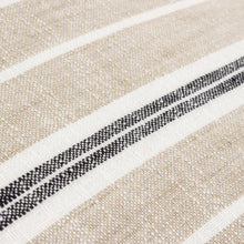 Load image into Gallery viewer, Hebble Striped Cushion - Natural/Black
