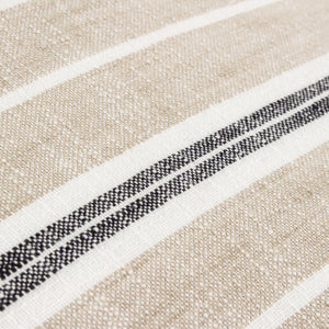 Hebble Striped Cushion - Natural/Black