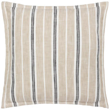 Load image into Gallery viewer, Hebble Striped Cushion - Natural/Black
