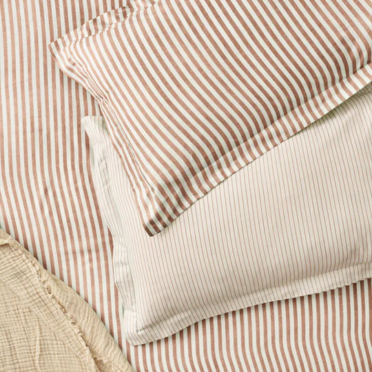 Hebden Pecan Oxford Pillowcase Pair