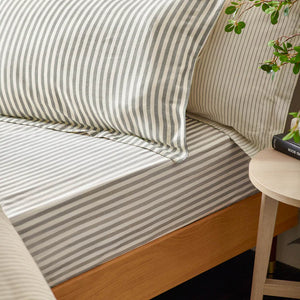 Hebden Grey Cotton Fitted Sheet