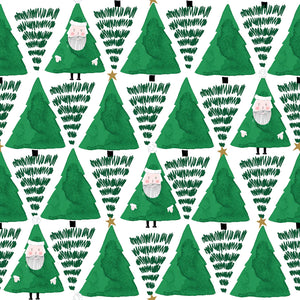 Hide + Seek Santa Christmas Duvet Cover Set Green - Super King