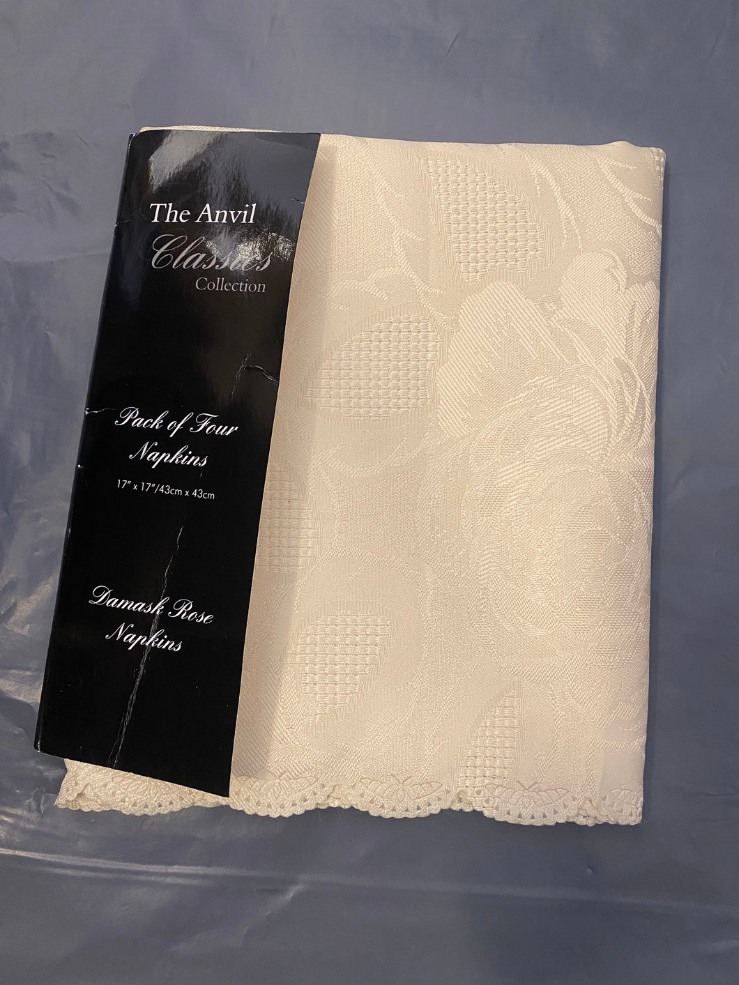 Damask Rose Cream Napkins (Pack of 4)