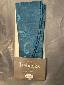 Eton Teal Tie back pair