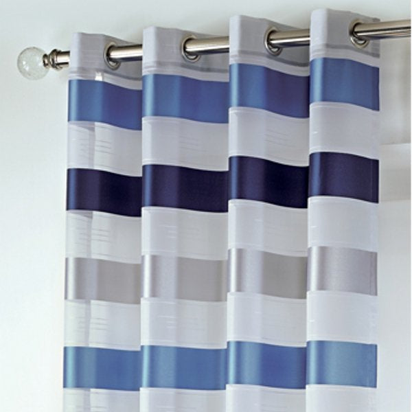 Stirling Blue Eyelet Voile Panel
