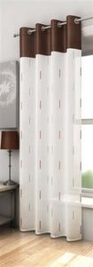 Monaco Chocolate Eyelet Voile Panel