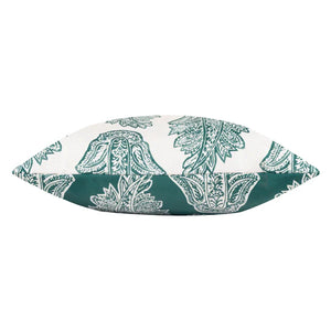 Paisley Outdoor Cushion Cover - Teal