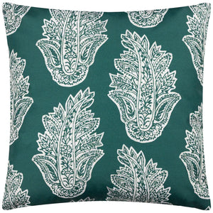 Paisley Outdoor Cushion Cover - Teal