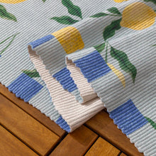 Load image into Gallery viewer, Lemons Printed Indoor/Outdoor Rug Blue
