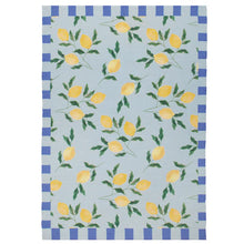 Load image into Gallery viewer, Lemons Printed Indoor/Outdoor Rug Blue
