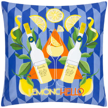 Load image into Gallery viewer, Limoncello Abstract Filled Outdoor Cushion Blue
