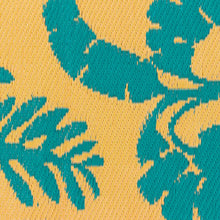 Load image into Gallery viewer, Marula Outdoor 100% Recycled Rug Yellow/Teal

