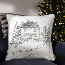 Load image into Gallery viewer, Midwinter Toile Christmas Cushion Cover - Snow
