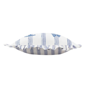 Noortje Ruffle Bows Printed Filled Cushion
