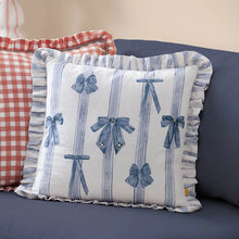 Load image into Gallery viewer, Noortje Ruffle Bows Printed Filled Cushion
