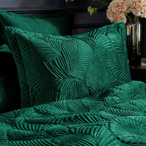 Palmeria Emerald Quilted Pillowcase