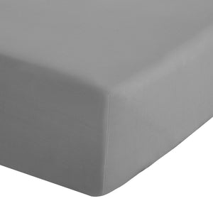 Easy Iron Percale Fitted Sheet - Grey