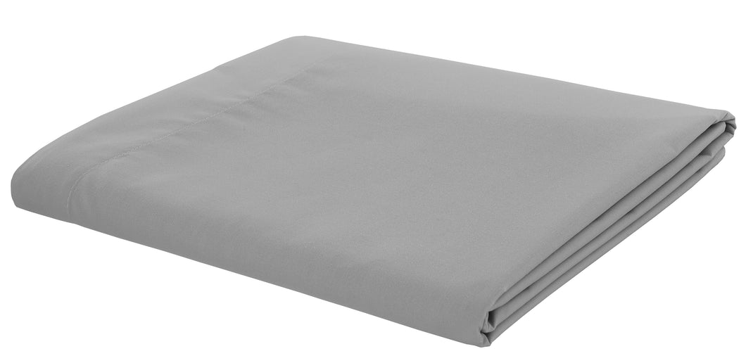 Easy Iron Percale Flat Sheet - Grey