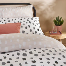 Load image into Gallery viewer, Robi Printed Soft Touch Duvet Cover Set - Linen/Charcoal
