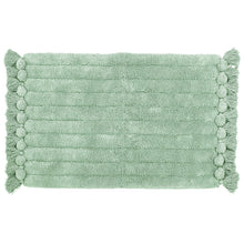 Load image into Gallery viewer, Ribbed Tassel Bath Mat - Sage
