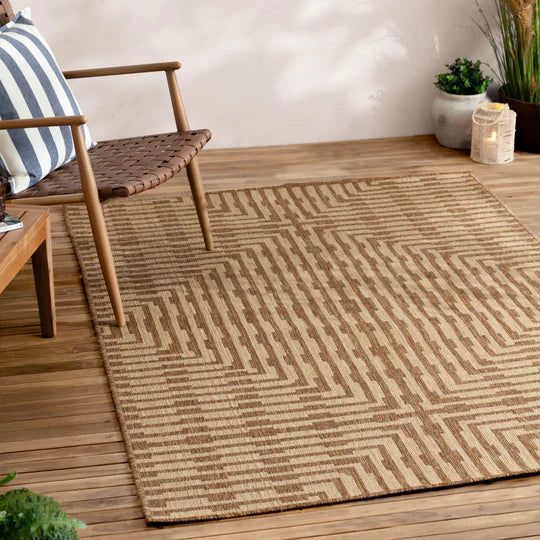 Sandown Jute Effect Indoor/Outdoor Rug - Natural