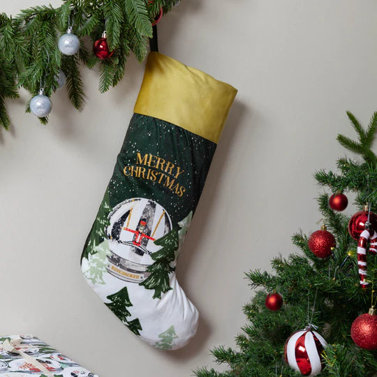 Showtime Printed Velvet Xmas Christmas Stocking
