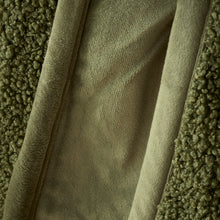 Load image into Gallery viewer, So Soft Velvet Boucle Throw - Olive Green
