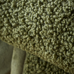 So Soft Velvet Boucle Throw - Olive Green