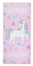 Load image into Gallery viewer, Summer Unicorn Beach Towel
