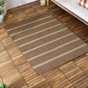 Tala Stripe Jute Effect Indoor/Outdoor Rug Natural