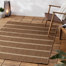 Load image into Gallery viewer, Tala Stripe Jute Effect Indoor/Outdoor Rug Natural
