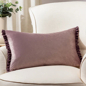 Tilly Velvet Bolster Cushion - Heather/Smoke
