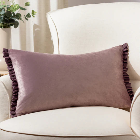 Tilly Velvet Bolster Cushion - Heather/Smoke