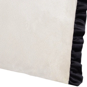 Tilly Velvet Bolster Cushion - Lace/Black
