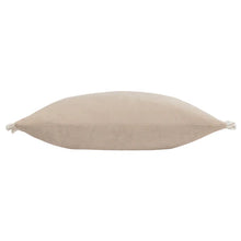 Load image into Gallery viewer, Tilly Velvet Bolster Cushion - Oyster/Lace
