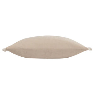 Tilly Velvet Bolster Cushion - Oyster/Lace