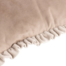Load image into Gallery viewer, Tilly Velvet Bolster Cushion - Oyster/Lace
