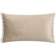 Load image into Gallery viewer, Tilly Velvet Bolster Cushion - Oyster/Lace
