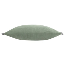 Load image into Gallery viewer, Tilly Velvet Bolster Cushion - Sage/Grey
