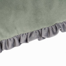 Load image into Gallery viewer, Tilly Velvet Bolster Cushion - Sage/Grey
