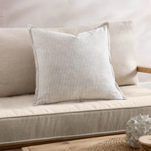 Load image into Gallery viewer, Truro Stripe Reversible Cushion - Natural
