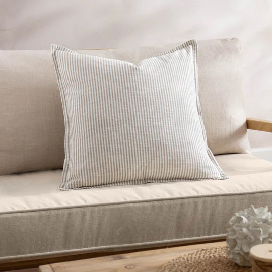 Truro Stripe Reversible Cushion - Natural